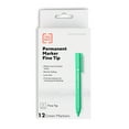 thumbnail image 1 of Staples TRU RED Pen Permanent Markers Fine Tip Green Dozen TR54542, 1 of 9