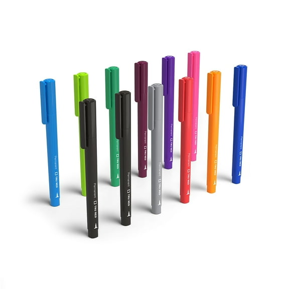 Staples TRU RED Pen Permanent Markers Ultra Fine Tip Assorted 36/Carton TR54531VS