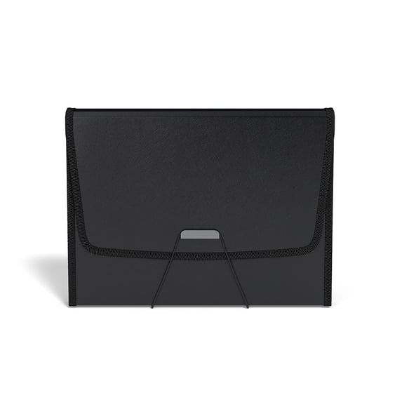 TRU RED Plastic Accordion File 13-Pocket Letter Size Black (TR51819)