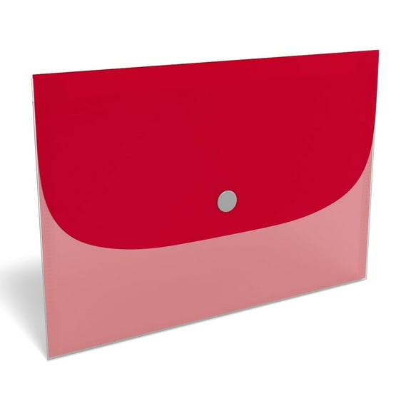 Staples TRU RED Plastic Filing Envelope with Snap Closure Letter Size Assorted 3/Pack TR51798-CCVS