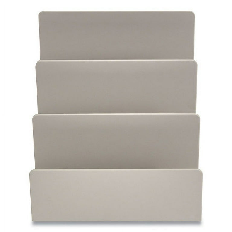 Plastic Incline Mail Sorter, 3 Sections, Letter Size Files, 6.3 x 6.3 x 5.5, Gray Plastic Incline Mail Sorter, 3 Sections, Letter Size Files, 6.3 x 6.3 x 5.5, Gray