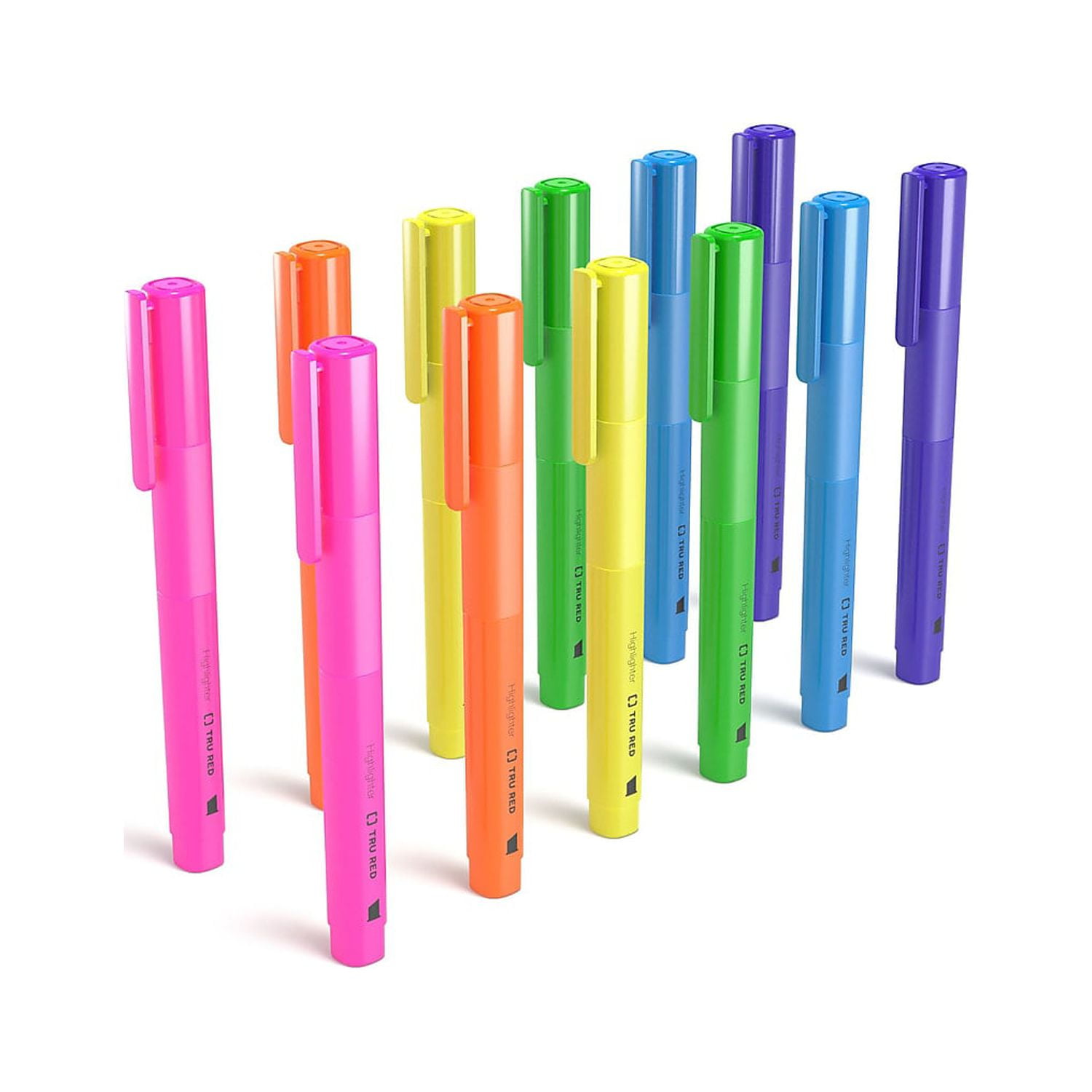 TRU RED Pocket Highlighter with Grip Chisel Tip Assorted 36/Carton