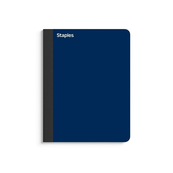Staples TRU RED Premium Composition Notebook 7.5" x 9.75" College 100 Sheets Blue TR58343M