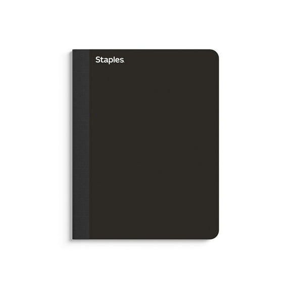Staples TRU RED Premium Composition Notebook 7.5" x 9.75" College Ruled Black TR58342M