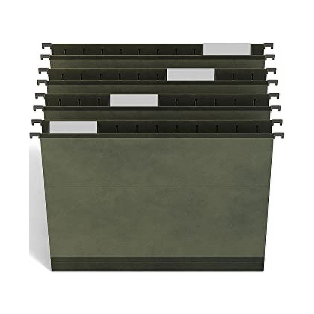 TRU RED Premium Hanging File Folder, 5Tab, Letter Size, Standard Green