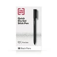 thumbnail image 1 of Staples TRU RED Quick Dry Gel Pens Fine Point 0.5mm Blk Dozen TR54471, 1 of 9