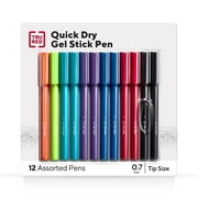 Staples TRU RED Quick Dry Gel Pens Med Point 0.7mm Asst 12/Pack TR54483