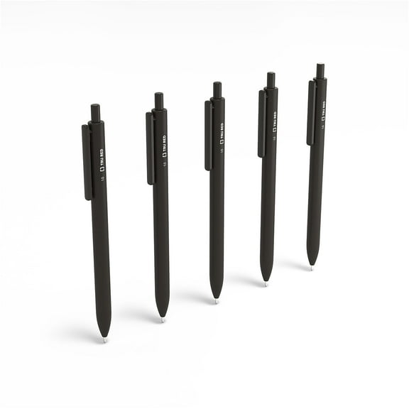 Staples TRU RED Retractable Quick Dry Gel Pen Medium Point 1.0mm Black 15/Carton TR56952-CCVS