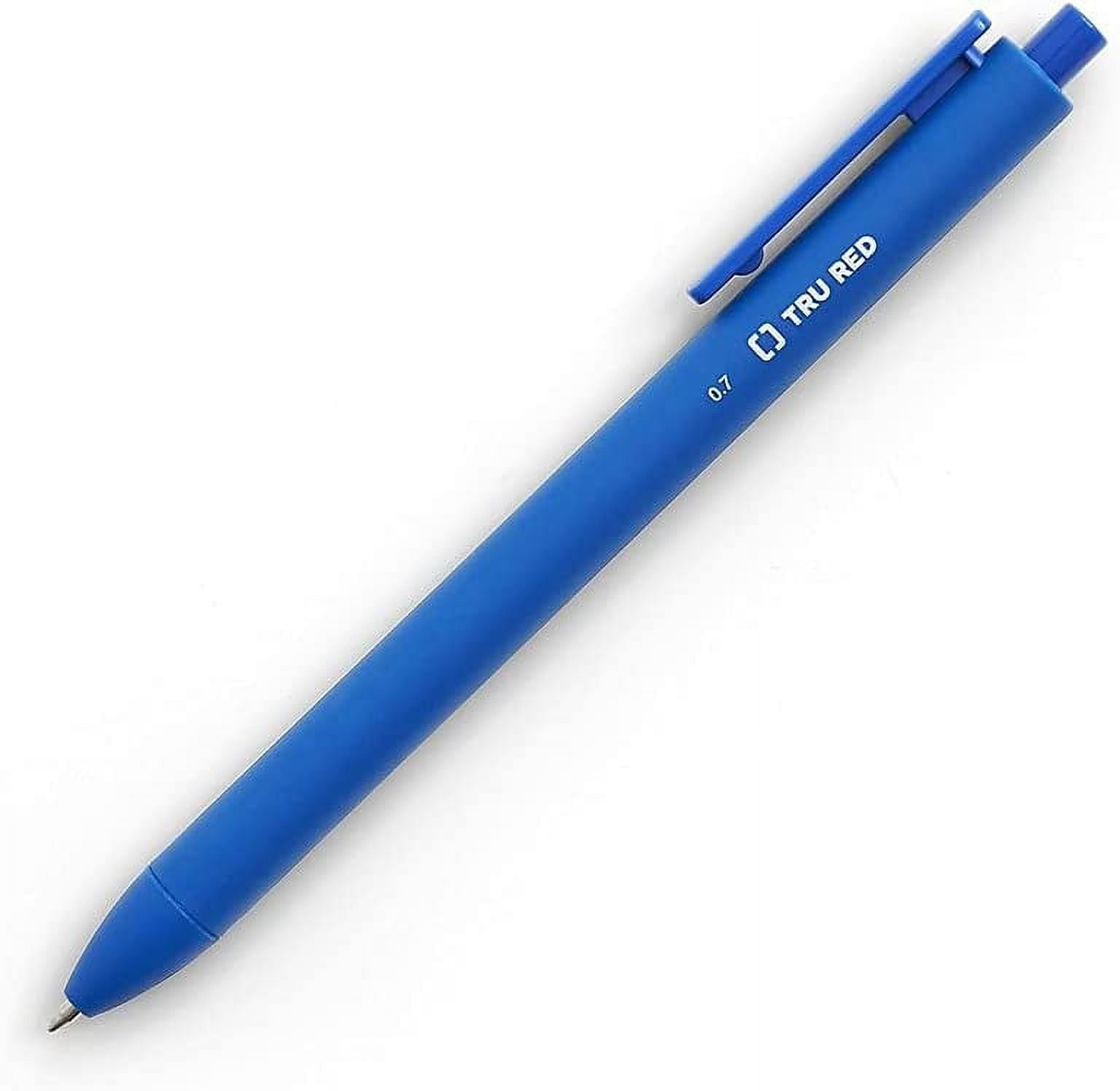 TRU RED Retractable Quick Dry Gel Pens, Blue, 0.7mm Medium Point (1