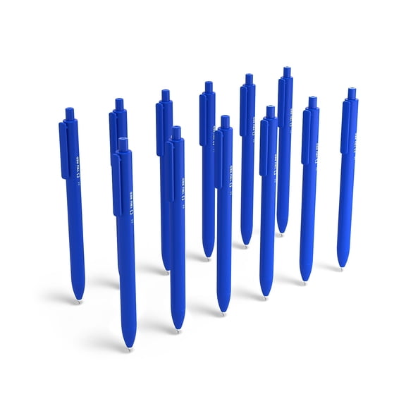 Staples TRU RED Retractable Quick Dry Gel Pens Fine Point 0.5mm Blue 24/Carton TR54490-CCVS