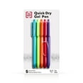 thumbnail image 1 of Staples TRU RED Retractable Quick Dry Gel Pens Med Point 0.7mm Asst 5/Pk TR54497, 1 of 9