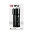 thumbnail image 1 of TRU RED Retractable Quick Dry Gel Pens Med Point 0.7mm Blk 5/Pack TR54494, 1 of 2