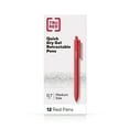 thumbnail image 1 of Staples TRU RED Retractable Quick Dry Gel Pens Med Point 0.7mm Red Dozen TR54500, 1 of 9