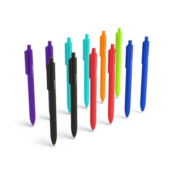 Staples TRU RED Retractable Quick Dry Gel Pens Medium Point 0.7mm Assorted 24/Carton TR54501-CCVS