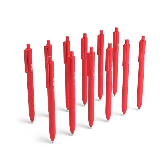 Staples TRU RED Retractable Quick Dry Gel Pens Medium Point 0.7mm Red 24/Carton TR54500-CCVS