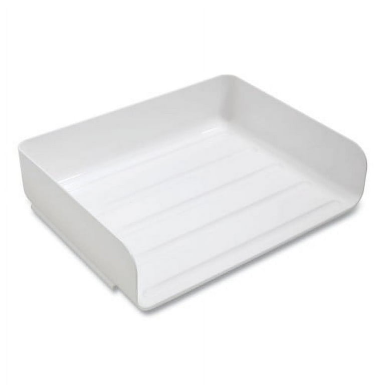 Side-Load Stackable Plastic Document Tray, 1 Section, Letter-Size, 12.63 x 9.72 x 3.01, Black, 6/Pack Side-Load Stackable Plastic Document Tray, 1 Section, Letter-Size, 12.63 x 9.72 x 3.01, Black, 6/Pack