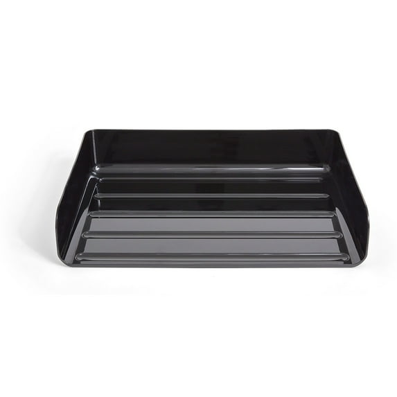Staples TRU RED Side Load Stackable Plastic Legal Tray Blk TR55332