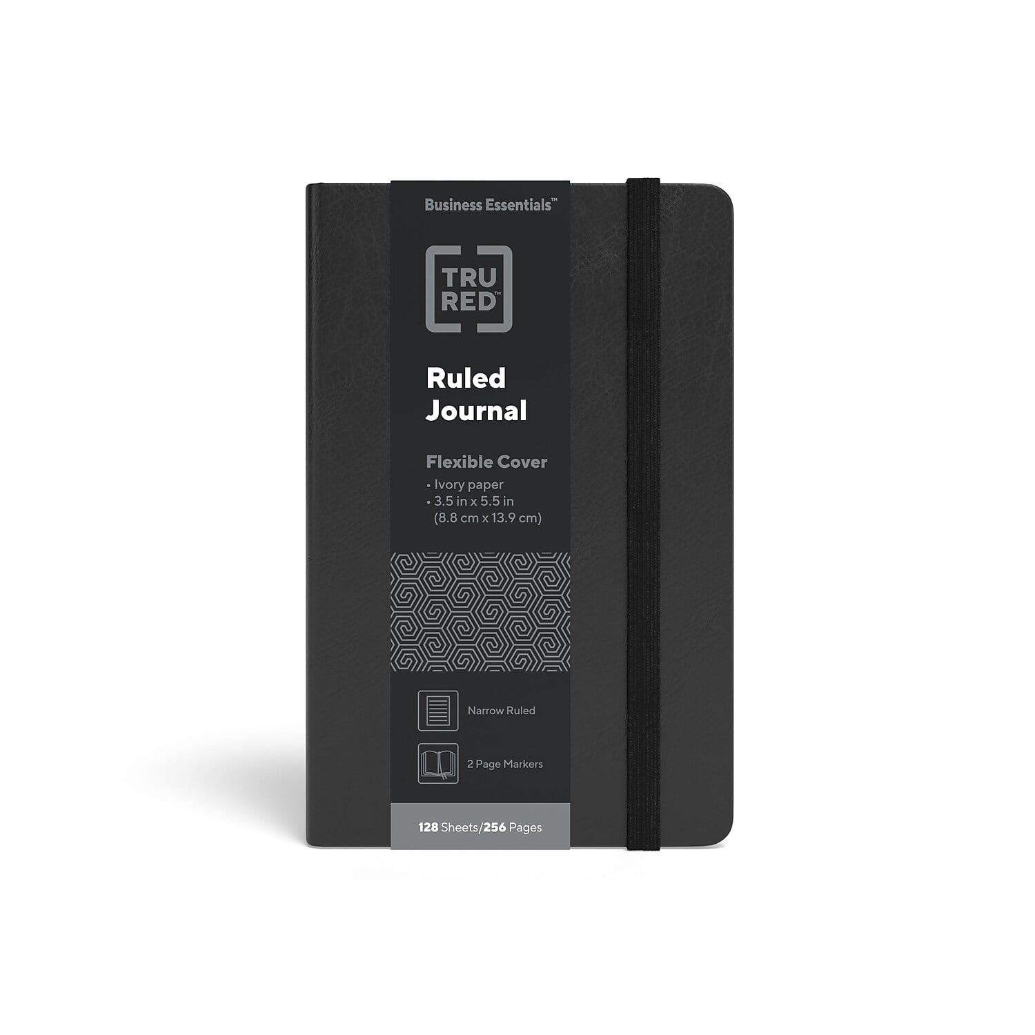 TRU RED Small Flexible Cover Ruled Journal Blk TR54780