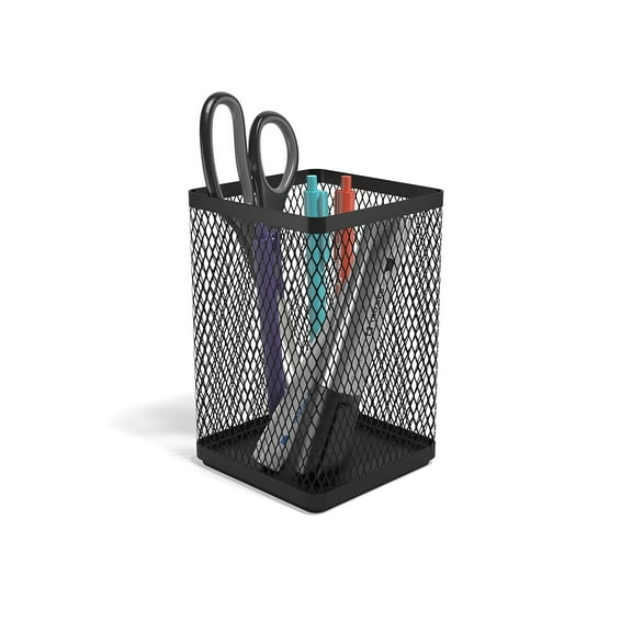 Staples TRU RED Stackable Wire Mesh Jumbo Pencil Holder Matte Black 3/Pack TR57573-CCVS