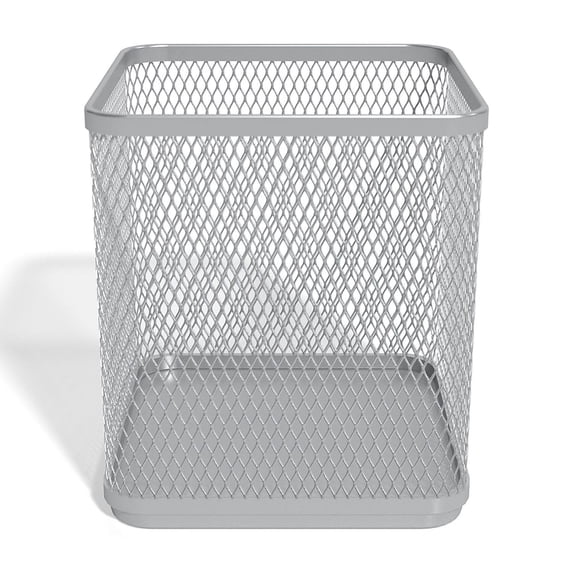 Staples TRU RED Stackable Wire Mesh Pencil Holder Silver TR57576-CC