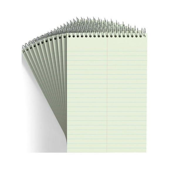 Staples TRU RED Steno Pads 6" x 9" Gregg Ruled Green 80 Sheets/Pad 144/Carton ST57353CTVS