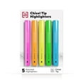 thumbnail image 1 of TRU RED Tank Highlighter with Grip Chisel Tip Asst 5/Pack TR54583, 1 of 2