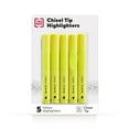 thumbnail image 1 of Staples TRU RED Tank Style Chisel Tip Highlighter Yellow Ink 5/Pack TR54577, 1 of 9