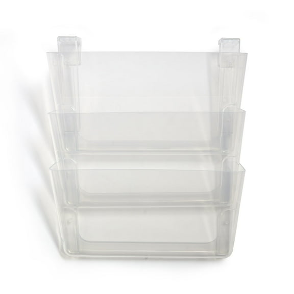 Staples TRU RED Unbreakable 3-Pocket Plastic Letter Wall File Clr TR55345