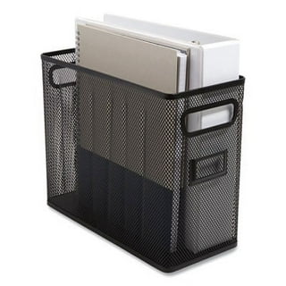 Wire Mesh Box-Style Vertical Document Organizer, 1 Section, Letter-Size, 5.79 x 12.4 x 10.16, Matte Black Wire Mesh Box-Style Vertical Document Organizer, 1 Section, Letter-Size, 5.79 x 12.4 x 10.16, Matte Black