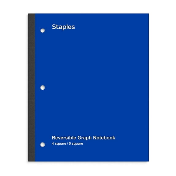 TRU RED Wireless One-Subject Notebook, Medium/College Rule, Red Cover, 11 x 8.5, 80 Sheets