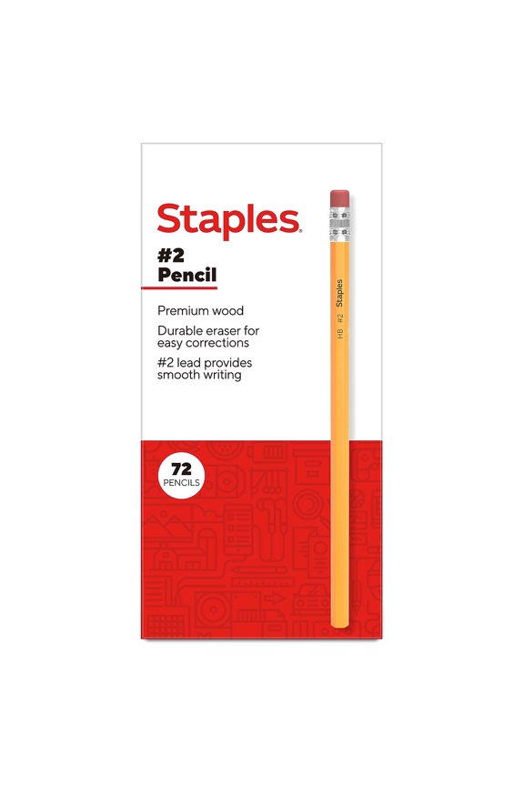 TRU RED Wooden Pencil 2.2mm #2 Medium Lead 72/Pack TR58565