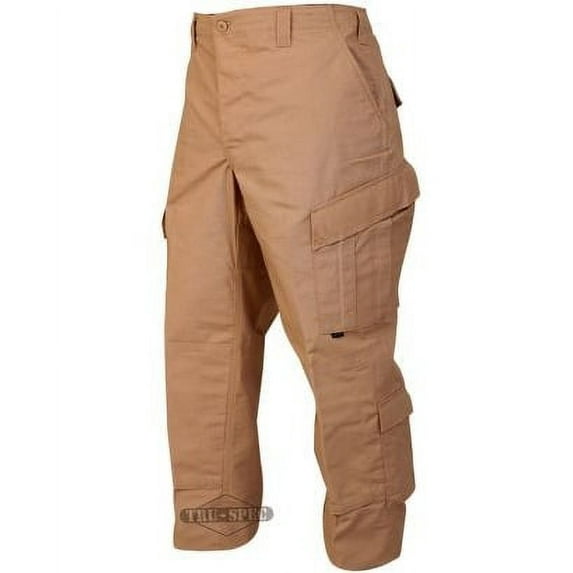 TRU Trousers Coyote 65/35 Polyester, Cotton Rip-Stop, Large Long