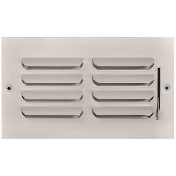 TRUAIRE 1 WAY FIXED CURVED BLADE WALL / CEILING REGISTER, 12 IN. X 8 IN., WHITE