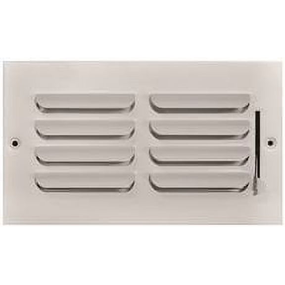 TRUAIRE 1 WAY FIXED CURVED BLADE WALL / CEILING REGISTER, 8 IN. X 8 IN., WHITE