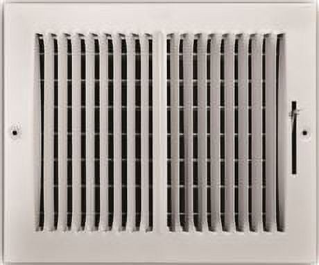 TRUAIRE 2-WAY STEEL WALL / CEILING REGISTER, 10 IN. X 8 IN., WHITE per 3 Each