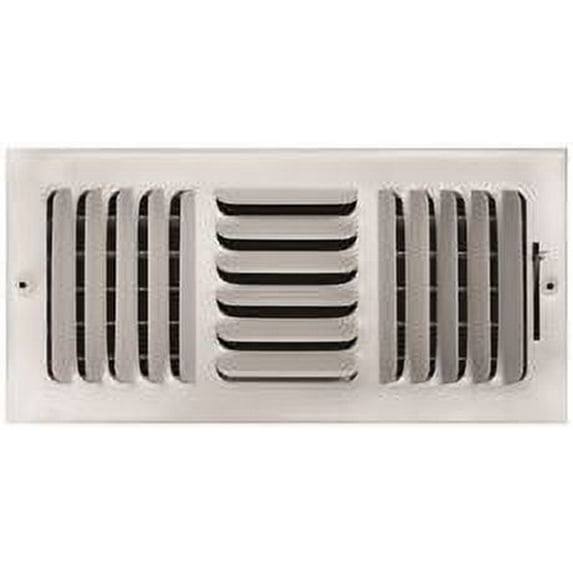TRUAIRE 3 WAY FIXED CURVED BLADE WALL / CEILING REGISTER, 14 IN. X 6 IN., WHITE
