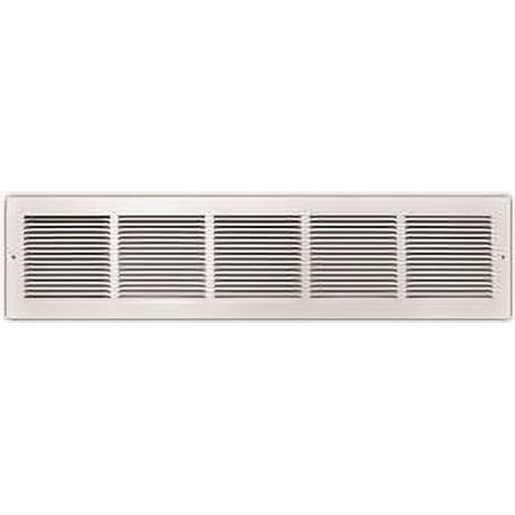 TruAire 123RW Baseboard Return Grille 30"x6" 1-Way Steel (White)