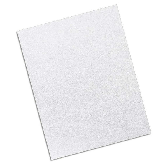 TRUBIND Binding Covers for Reports and Presentations - 8 1/2 inch x 11 inch, Leather Texture Paper Cover - 12 Mil - Square Corners - White - 200/Bx (TB-PLR-ASWHN)