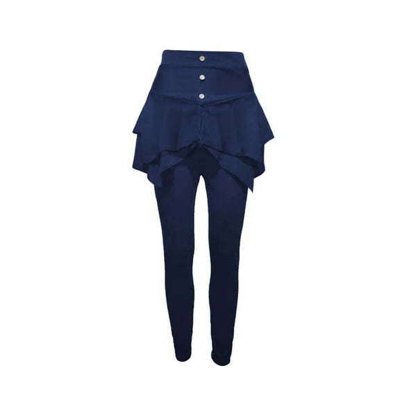 TRUBKH Athletic Skirts with Leggings Tennis Leggings Skirted Leggings Winter Skorts for Women Skirt Pants for Women Underskirt Pencil Skirt Navy Xl