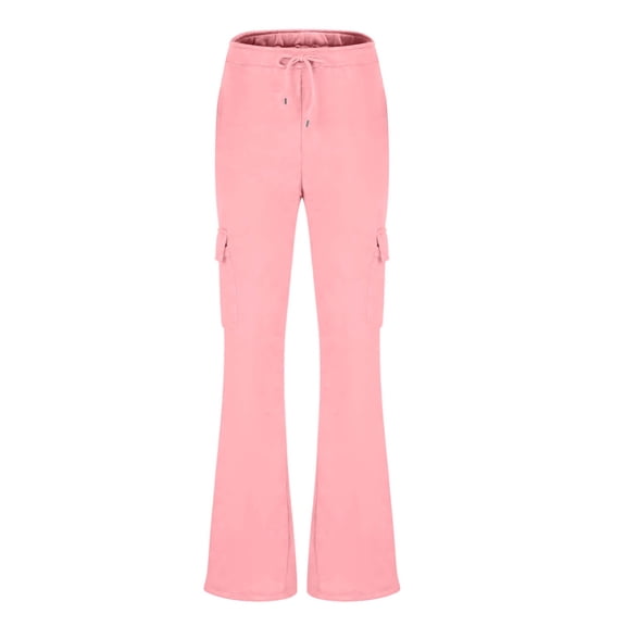 TRUBKH Baggy Sweatpants Drawstring Pants Women Winter Pants Wide Leg Pants Woman Cargo Sweatpants for Women Cargo Pants for Women Sweatpants for Women Pink M