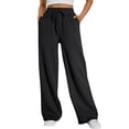 thumbnail image 1 of TRUBKH Baggy Sweatpants High Waisted Pants for Women Winter Pants Fall Leggings with Pockets Cargo Sweatpants for Women Sheer Pantyhose for Women Black L, 1 of 8