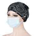 thumbnail image 1 of TRUBKH Bandanas for Women Chemo Headwear for Women Headwraps for Women Satin Head Scarf Nurse Headbands for Women Boho Headbands Head Scarves for Women Black One Size, 1 of 1