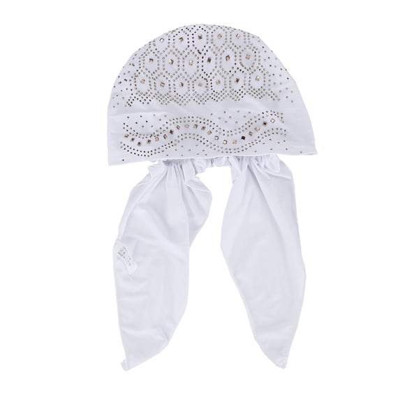 TRUBKH Bandanas for Women Silk Head Scarf Tie Headband Cap Headband Bandana Head Wrap Head Cover Hair Wrap Sweat Rag Camouflage Headscarf Lace Bandana Head Wrap Square Scarf Pirate Hat White One Size