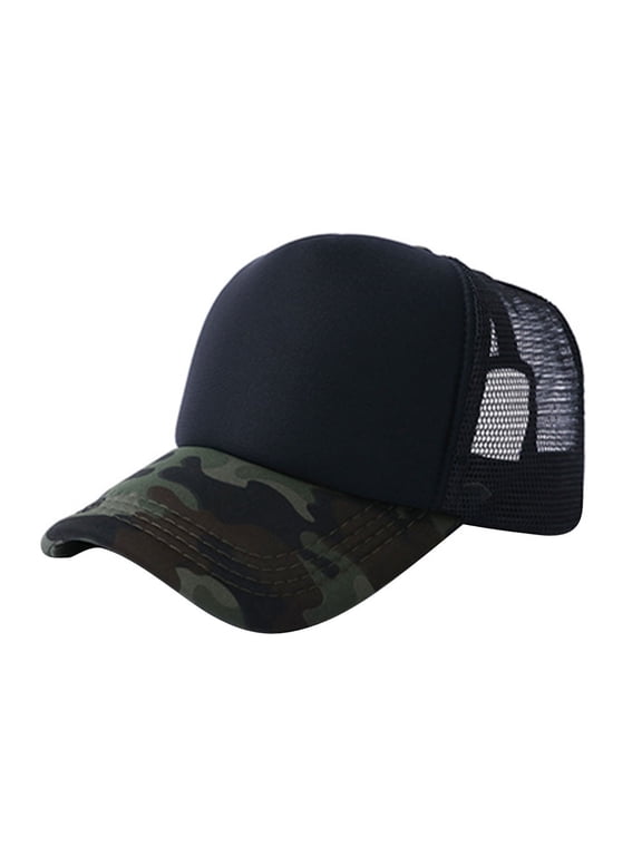 Baseball Hats Lightweight Hat Breathable Sun Runner Cap Hats for Men Sport Hats Director Hats Outdoor Hats for Men Women Men Women Baseball Cap Mens Mesh Hat Short Brim Hats Black One Size