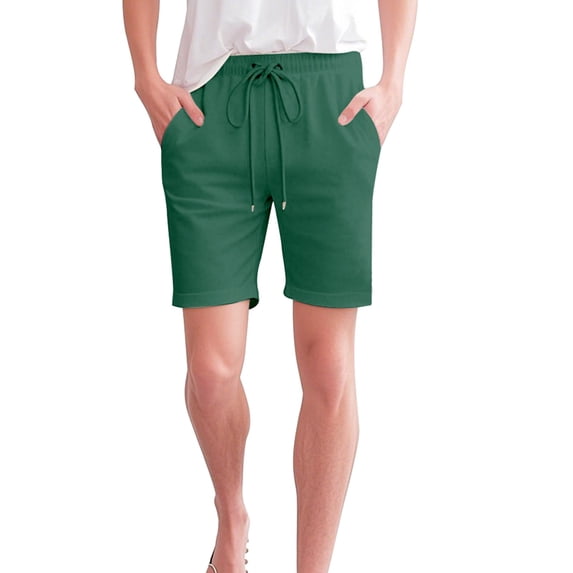 TRUBKH Beach Shorts for Women Gym Yoga Shorts Active Shorts for Women Linen Shorts for Women Lounge Beach Drawstring Women's 2 in 1 Running Shorts Biker Running Shorts Sports Shorts Green S-3XL