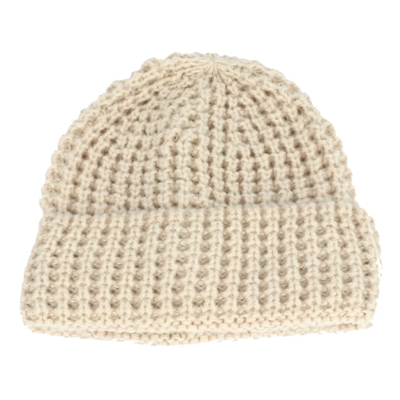 TRUBKH Beanie for Men Women Wool Hat Elasticity Soft Men's Hats & Caps Warm Hat Winter Hats Bonnet for Sleeping Unisex Beanie Stocking Cap Cycling Cap Lined Beanie Skull Cap Ski Hat Beige One Size