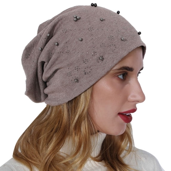 TRUBKH Beanie Sleep Cap Elasticity Soft Cotten Blend Running Hat Bonnet for Sleeping Ski Hat Skull Cap Fall Fashion Must Haves Wool Hat Bonnet for Men Knit Cuffed Beanie for Men Women Beige One Size