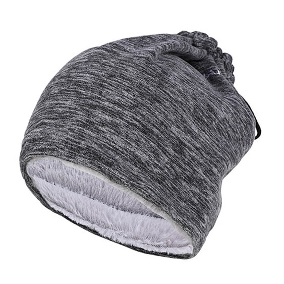 TRUBKH Beanie Sleep Cap Skull Cap Lightweight Beanie Wave Cap Slouchy Beanie Bonnet for Men Lined Beanie Elasticity Soft Cycling Cap Wool Hat Breathable Skull Cap Beanie for Men Women Gray One Size