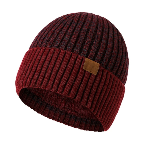 TRUBKH Beanies Winter Hat Summer Beanie for Men Mens Beanie Skully Cap for Men Beanies Hats Men Camo Beanie Red L