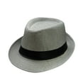 thumbnail image 1 of TRUBKH Bowler Hat Women Outdoor Hat Women's Fedora Hats Vintage Trendy Fedora Stylish Hat Cloche Hat with Belt Buckle Chic and Stylish Bowler Hats Derby Hats Costume Accessory Sun Hats Gray One Size, 1 of 3